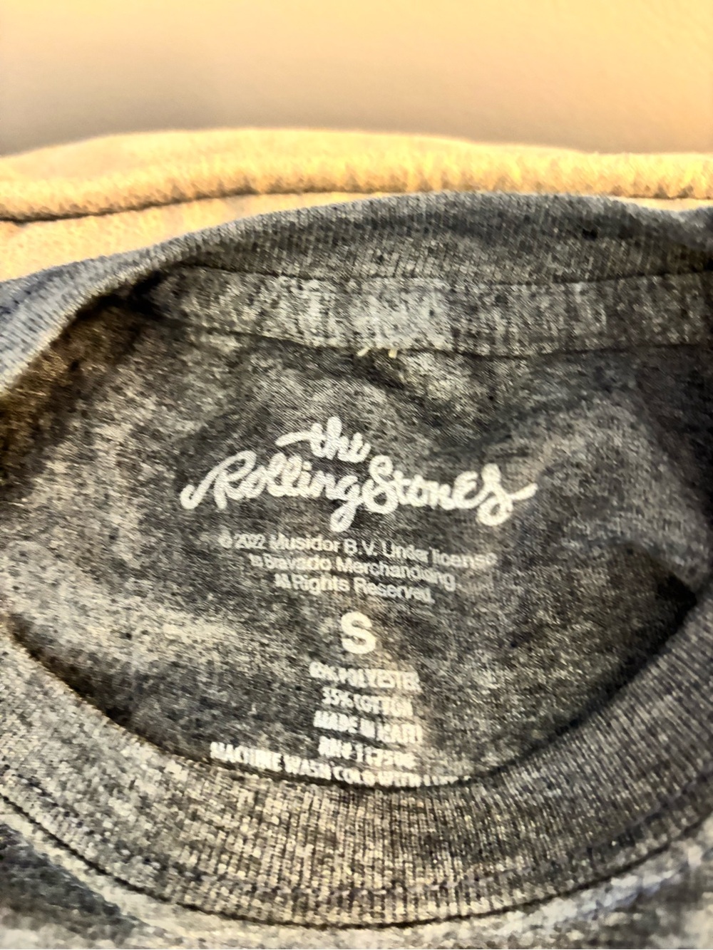 The Rolling Stones Tee - Charcoal Gray with Red Logo - Picture 2 of 2